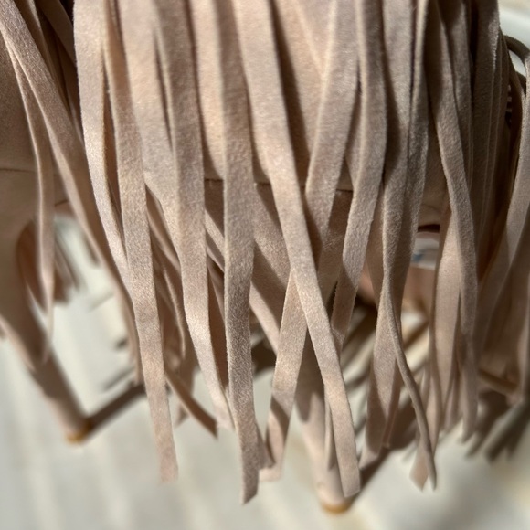 Cream Fringed Heels - Picture 5 of 6